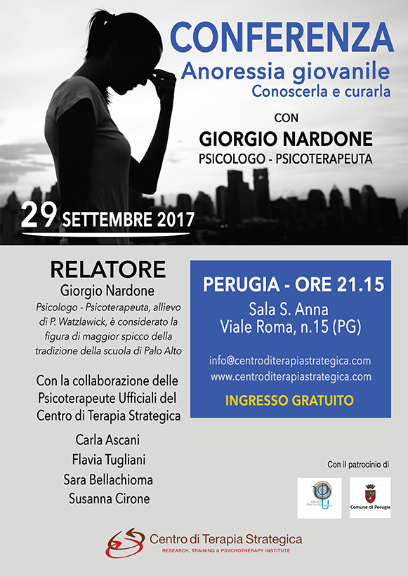 Locandina Conferenza Anoressia Giovanile Perugia